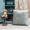 Parkland Collection,Diego Sea Foam Solid Throw Pillow - 4 of 4