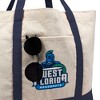 University of West Florida Primary Logo Canvas Tote Bag With External Pocket, Reusable Shoulder Bag for Shopping, School, Beach - 2 of 4