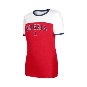 MLB Los Angeles Angels Women's Bi Blend Ringer T-Shirt - 1 of 4