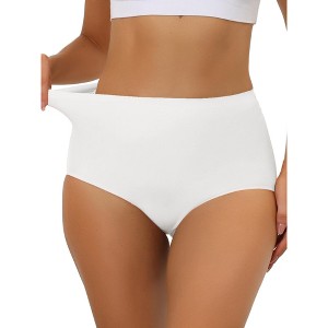 Allegra K Women's Elastic High-Waisted Unlined Breathable No-Show Hipster Underwear - 1 of 4