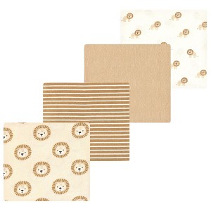 Luvable Friends Hudson Baby Flannel Receiving Blankets 4pk - 1 of 2