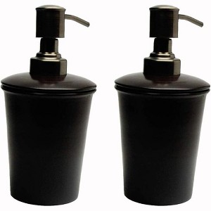 Amber Fight Gear Millennium Soap Dispenser Set – Antique Copper Finish, Refillable, for Bath, Kitchen, Office (Set of 2), Black - 1 of 4