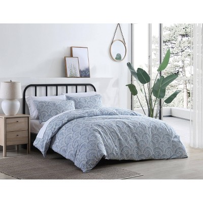 Twin Half Moon Comforter & Sham Set Blue - Azalea Skye