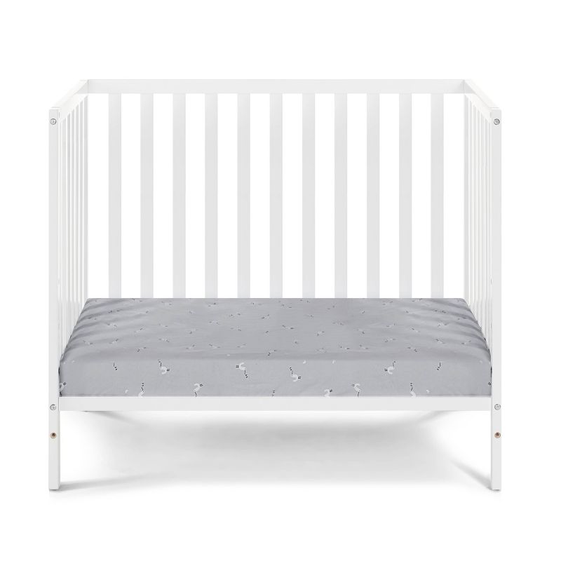 Suite Bebe Palmer 3-in-1 Convertible Mini Crib with Mattress Pad - White, 5 of 8