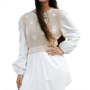 Women's Sweater Vest Dress - lalavon - 1 of 3