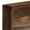 KINWELL Square Black Walnut Wood Serving Tray Ottoman Tray with Handles - 3 of 4