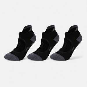 Anna-Kaci Women's 3-Pack Low Cut Performance Socks with Arch Support Cushioned Sole and Non-Slip Grip Heel - 1 of 2