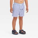 Toddler Boys' Striped Seersucker Swim Shorts - Cat & Jack™ Blue
