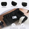 82.6'' Mid-Century Modern Velvet L-Shaped Sectional Sofa with Tufted Back and Chaise,3 Seat Couch for Living Room-Baofuwish - 3 of 4