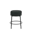 Resenkos Counter Bar Stools, Counter Stool,24" Tall, Round Bar Stools, Set of 2 - Contemporary Upholstered Dining Stools for Kitchens,Black - 3 of 4