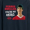 Men's - Ferris Bueller's Day Off - Ferris My Hero Long Sleeve Graphic T-Shirt - 2 of 4