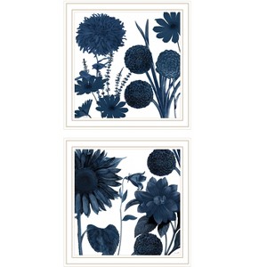 Sunflower Blues 2-Piece Vignette by Sophie 6, Ready to Hang Framed Print, White Frame - 1 of 1
