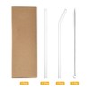 Unique Bargains Reusable Smooth Glass Straws with Cleaning Brush 2 Pcs - 3 of 4