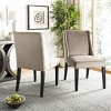 Humphry 21" H Dining Chair With Nail Head Trim (Set of 2) - MCR4713 - Mushroom - Safavieh Couture - 3 of 4
