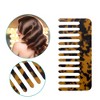 Unique Bargains Anti-Static Hair Comb Wide Tooth for Thick Curly Hair Hair Care Detangling Comb For Wet and Dry Dark 2.5mm Thick Brown 2 Pcs - 2 of 4