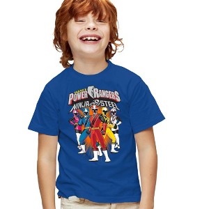 Boys' Short Sleeve Power Rangers Team Lineup T-Shirt - 1 of 4