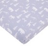 Little Love by NoJo National Park Navy Buffalo Check, Gray, Blue, and Brown Camping Bear, Deer, and Fox 3 Piece Mini Crib Bedding Set - 3 of 4