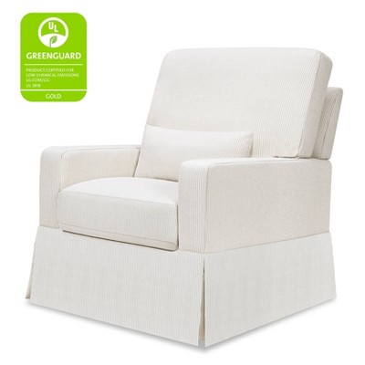Fog Chatham Stripe Upholstered Swivel Glider with Pillowback