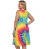 Women Plus Size Sundress with Pockets Sleeveless Loose Fit Tank Dress Floral Print Beach Cover up 1X-5X - 3 of 4