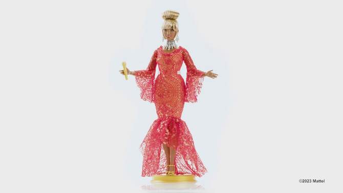 Barbie Signature Celia Cruz Inspiring Women Collector Fashion Doll in Red Dress, 2 of 8, play video