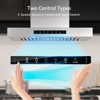 900 CFM Ducted Island Mount Range Hood in White Stainless Steel with Metal Filters and gesture Control - 3 of 4