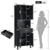 NicBex Tall Bathroom Storage Cabinet,70.9" High Floor Cabinets with 2 Cabinets and Drawer,Bathroom Storage Cabinet for Bathroom - 3 of 4