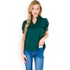 Anna-Kaci Women's Puff Sleeve Blouse with Delicate Crochet Cuffs and V-Neckline - 2 of 4