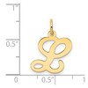 Black Bow Jewelry 14k Yellow Gold, Sophia Collection, Small Script Initial L Pendant - 4 of 4