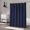 Soft Microfiber Fabric Shower Curtain or Liner with Decorative Embossed Pattern, Water Repellent - 2 of 4