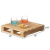 Vintiquewise Rustic Wooden Pallet Display Stand Natural Wood Riser for Home Decor, Table Centerpiece, Candle, Dessert, Plant, DIY, Party, Event - 4 of 4