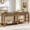 Tribesigns 70.87-Inch Extra Long Console Table, 4-Drawer Farmhouse Sofa Table for Entryway - 2 of 4