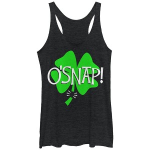 Women's Lost Gods O'Snap Lucky Clover Racerback Tank Top - 1 of 3