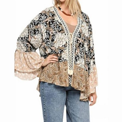 Women's Savannah Floral and Paisley Print Mix Duster - GiGiO