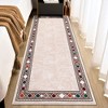 Modern Bordered Machine Washable Area Rug Geometric Border Carpet for Living Room Bedroom - 2 of 4