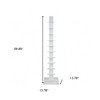 HomeRoots 60" White Metal Ten Shelf Modern Tower Bookcase - 3 of 3