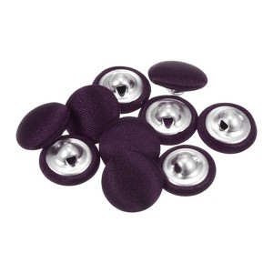 Unique Bargains Blouses Sweater Round Aluminum Cotton Fabric Cloth Covered Buttons 10 Pcs - 1 of 4