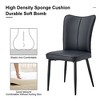 NicBex Modern PU Leather Upholstered Armless Set of 2/4 Dining Chairs with Metal Legs,Minimalist Office Chairs,Living Room Side Chairs - 4 of 4