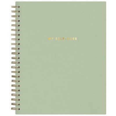 The Everygirl X Day Designer Undated Planner 8"x6 Self Care Notes Wirebound Soft Sage: Adult Guided Journal Notebook