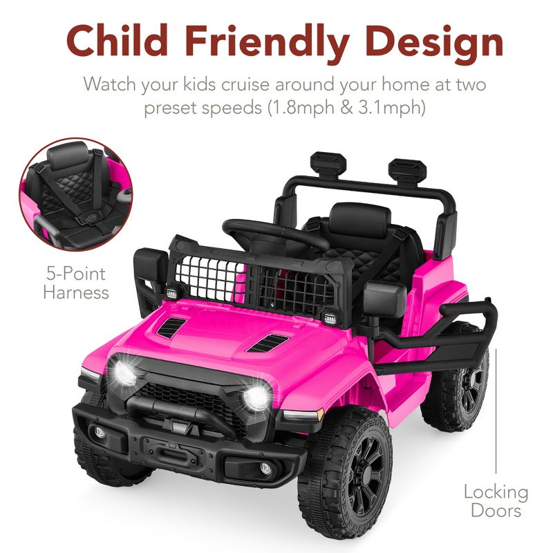 Best Choice Products 6V Kids Ride-On Truck Car w/ Parent Remote Control, 4-Wheel Suspension, LED Lights, 6 of 9