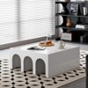 Multifunctional 4-Tier White Book Shelf & Coffee Table, Creative Furniture Floor Bookshelf, Minimalist Organizer Storage Shelves - 3 of 4