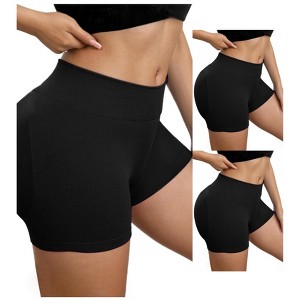 INSPIRE CHIC 3 Packs Women's Slimming Waist Butt Lifter Control Panties Workout Sport Running Shaper Short - 1 of 4
