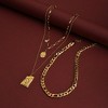 SOHI Women's Gold Everyday Multi-Layer Necklace - 3 of 4