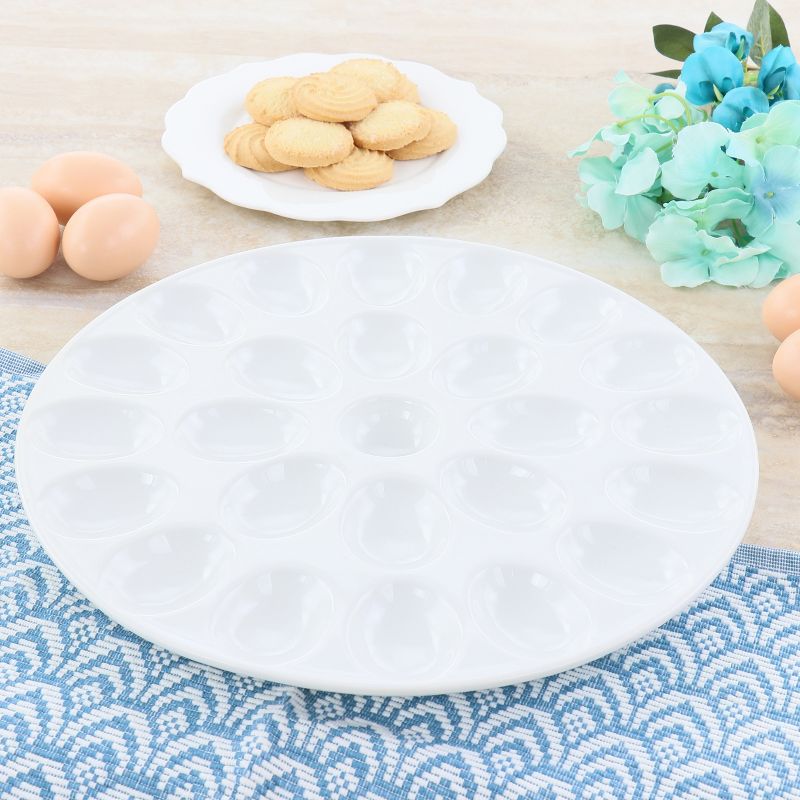 Gibson Our Table Simply White 13 Inch Egg Serving Platter, 2 of 5
