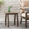LIVAREEmlen Outdoor Wooden End Table with Curved Legs, Acacia Wood Finish Accent Table for Patio or Garden - 4 of 4
