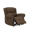 HL Home, Wall Hugger Recliner in Distressed Saddle Brown Faux Leather - 2 of 4
