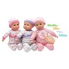 Cuddle Kids: 14" Lovable Talking Triplets Dolls with Large Blanket & 3 Bottles, Ages 2+ - 2 of 4