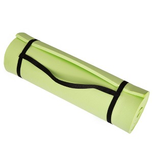 Leisure Sports Extra-Thick 0.5" H - Nonslip Comfort Foam Yoga Mat with Carrying Strap - Green - 1 of 4