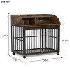 Heavy Duty Dog Crate Furniture for Large Medium Dog,Wooden Side End Table Crate,Dog Kennel With Doors,Dog Houses Indoor-Cuddlewood - 4 of 4