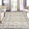 Washable Vintage Oriental Rug Non Slip Low Pile Rug Soft Throw Floor Cover Floral Foldable Indoor Carpet for Living Room Bedroom Playroom Nursery - 3 of 4