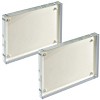 Azar Displays Acrylic Block Frame with Metal Back Plate, 2-Pack - 3 of 4